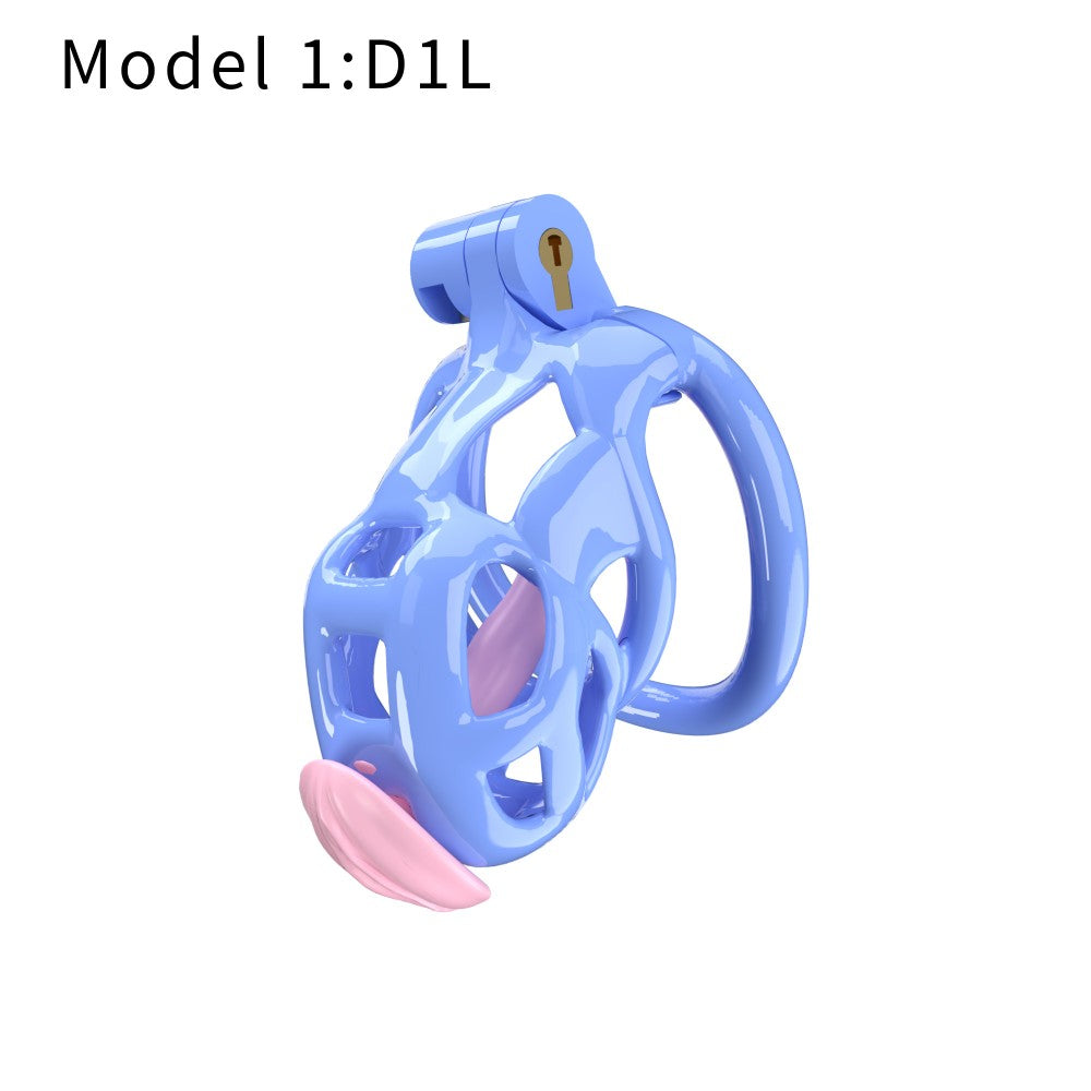 3D Printed Male Chastity Cage with Lock & 5 Rings – Resin Virginity Device for Men