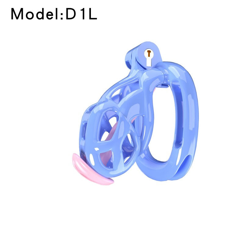 Blue Viper Chastity Cage – 5 Sizes, Wearable Base Ring, Sleek Snake Design