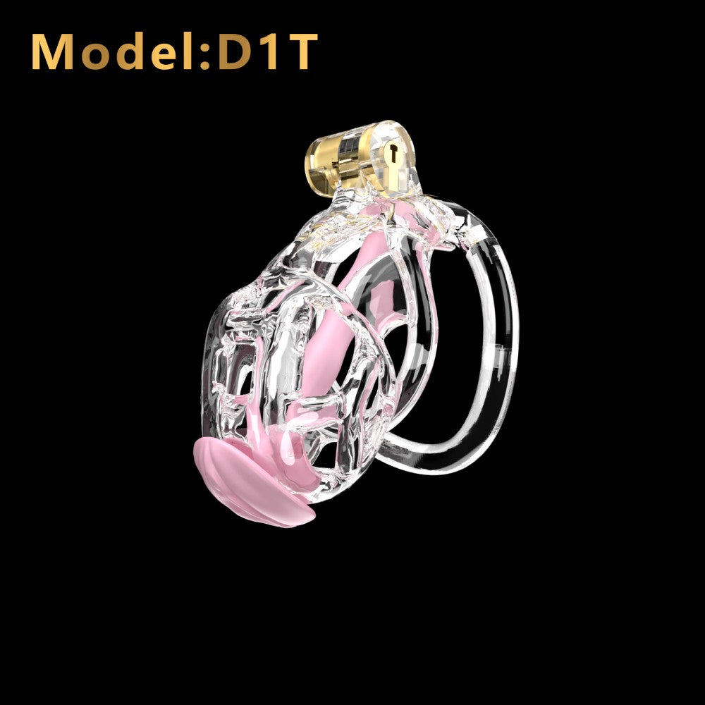 3D Printed Male Chastity Cage with Lock & 5 Rings – Resin Virginity Device for Men
