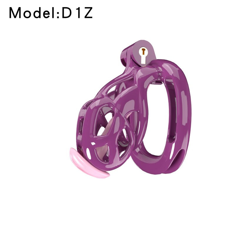 Purple Viper Chastity Cage – 5 Sizes, Wearable Base Ring, Sleek Snake Design