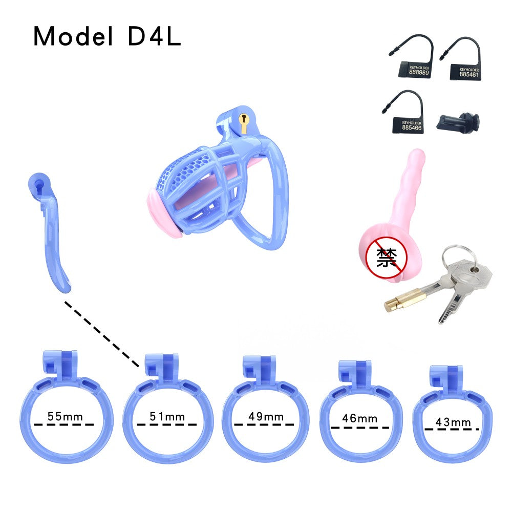 Honeycomb Obedient Chastity Cage – Lightweight Resin, 5 Ring Sizes & Built-in Lock