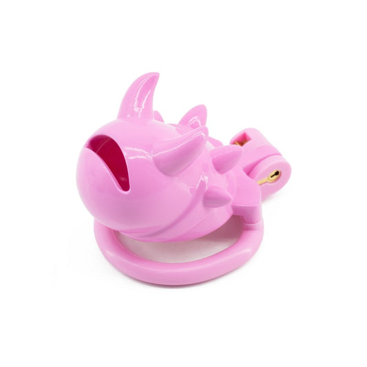 Demon Spiked Lightweight Resin Chastity Cage — Hidden Lock, 4 Rings, Ultimate Dark Control