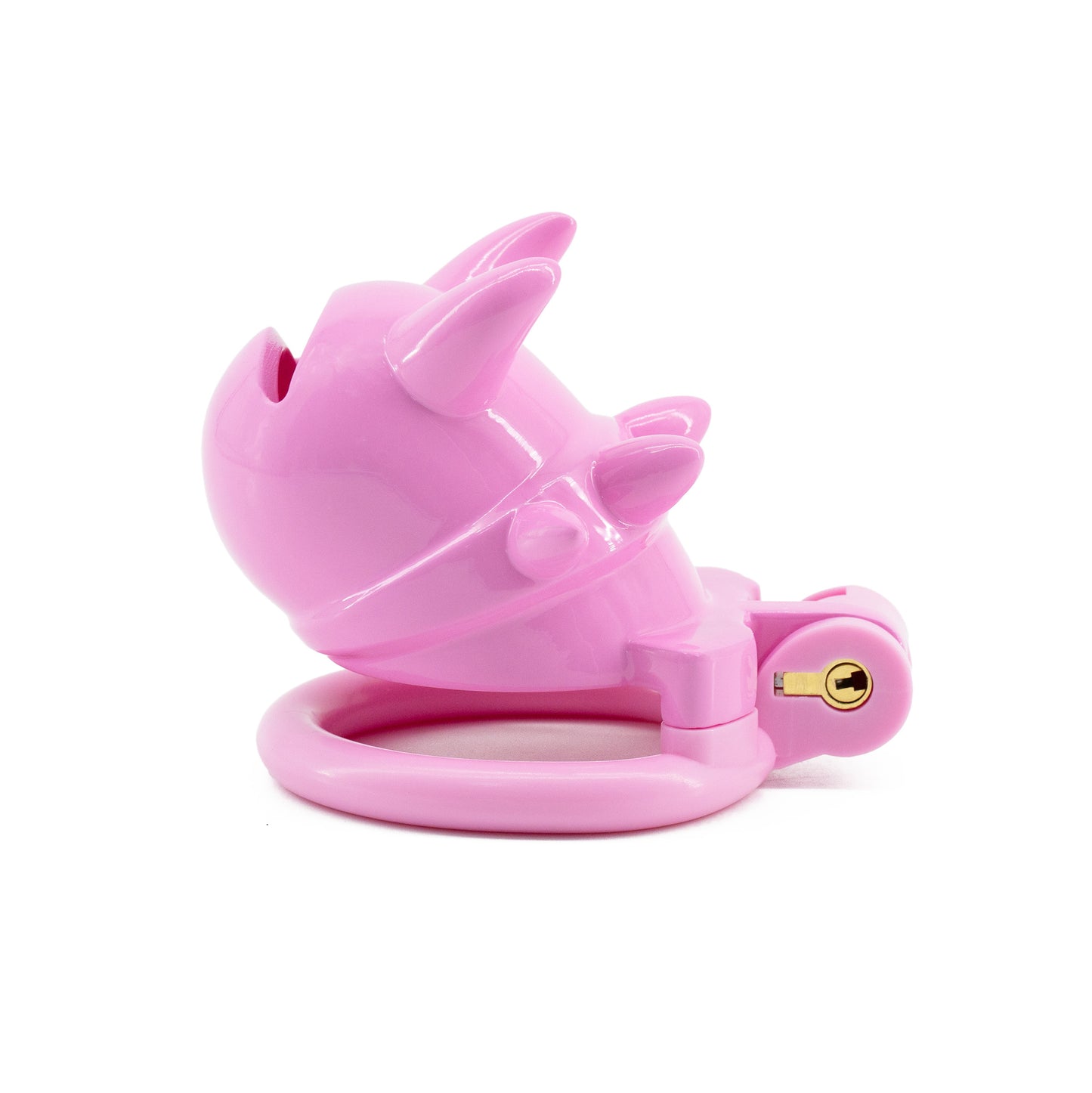 Demon Spiked Lightweight Resin Chastity Cage — Hidden Lock, 4 Rings, Ultimate Dark Control