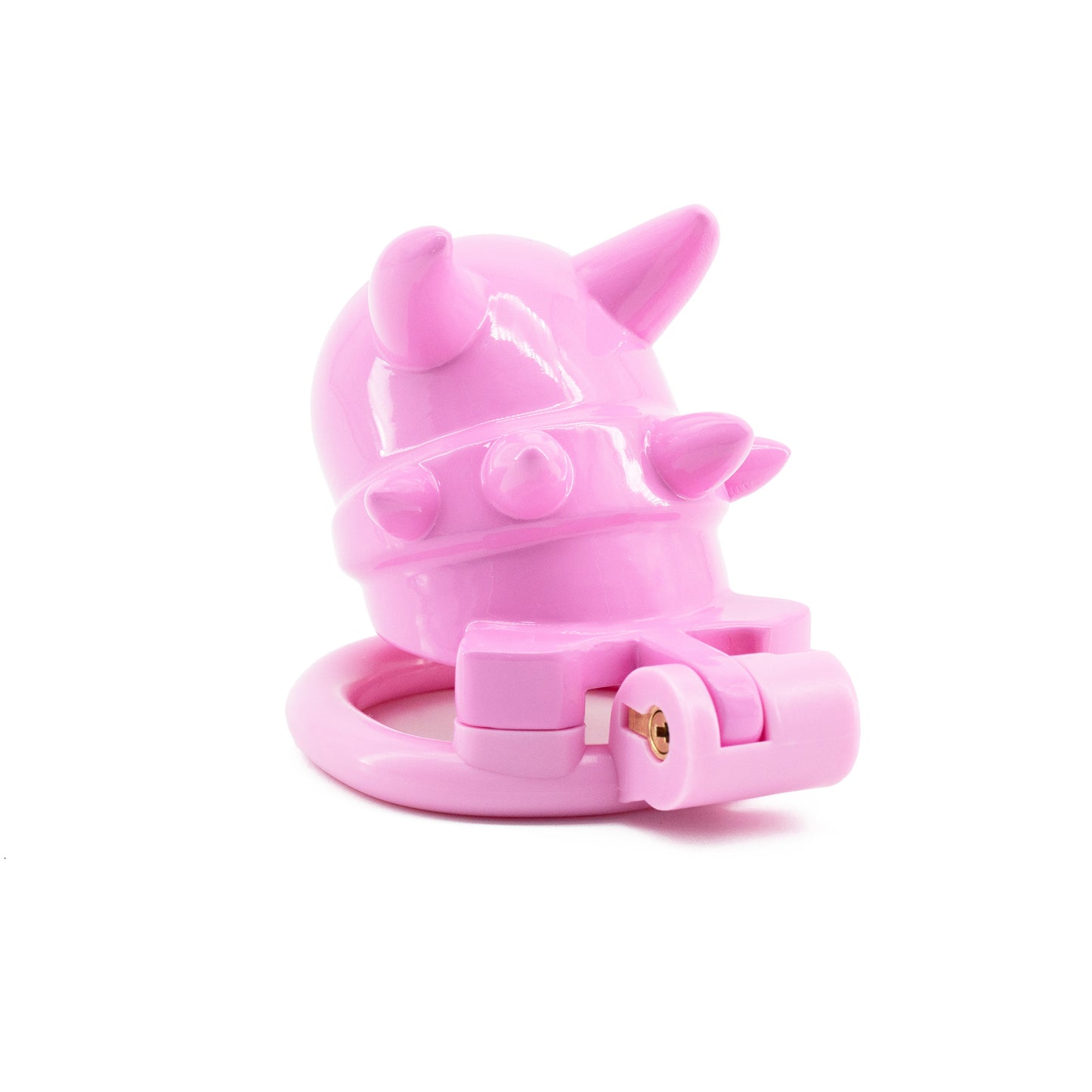 Demon Spiked Lightweight Resin Chastity Cage — Hidden Lock, 4 Rings, Ultimate Dark Control