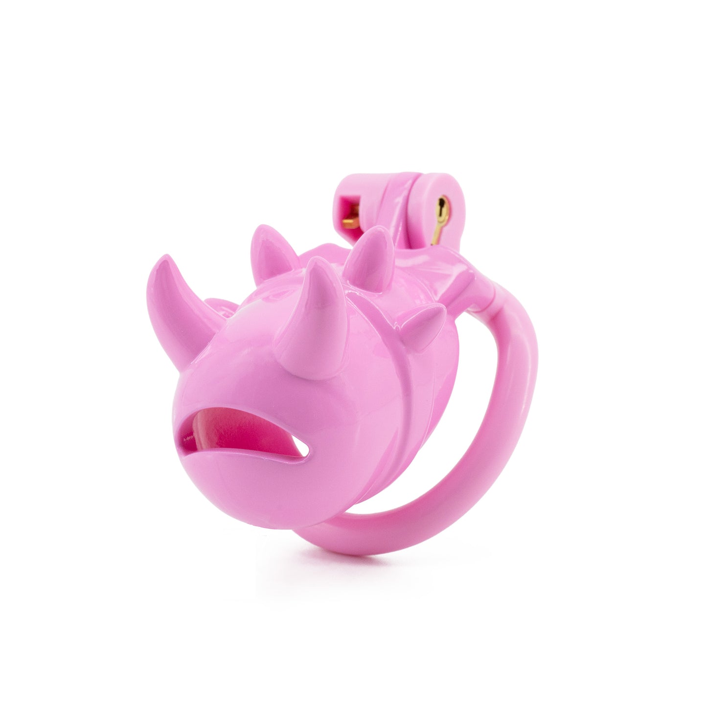 Demon Spiked Lightweight Resin Chastity Cage — Hidden Lock, 4 Rings, Ultimate Dark Control