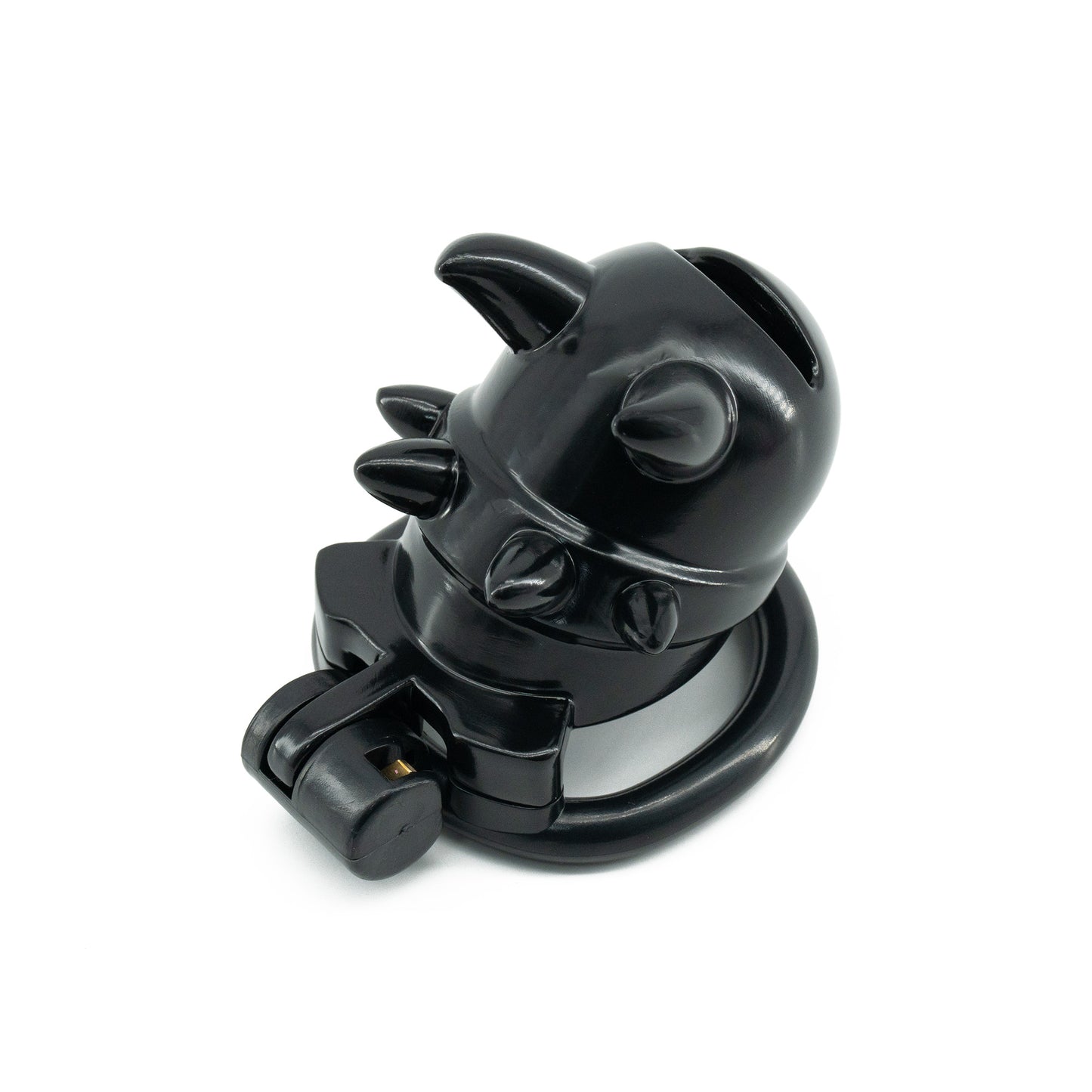 Demon Spiked Lightweight Resin Chastity Cage — Hidden Lock, 4 Rings, Ultimate Dark Control