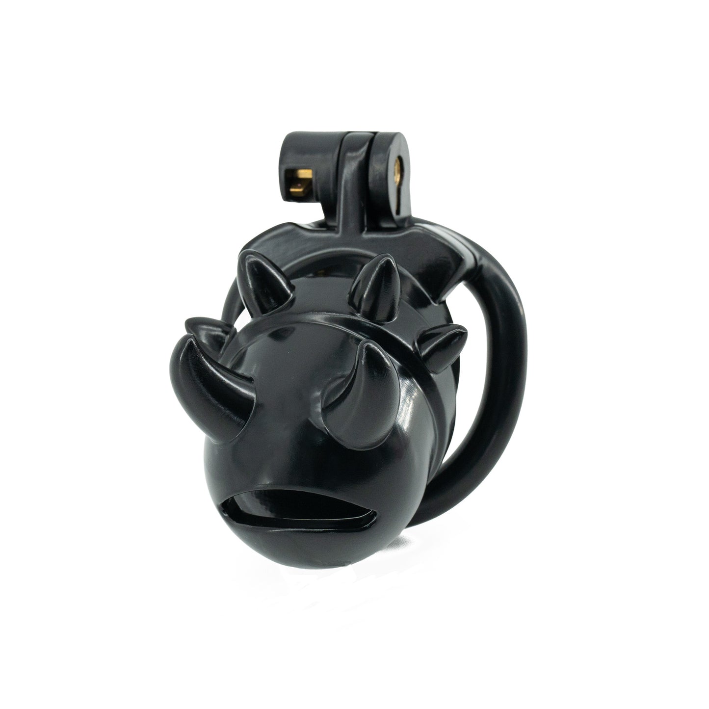Demon Spiked Lightweight Resin Chastity Cage — Hidden Lock, 4 Rings, Ultimate Dark Control
