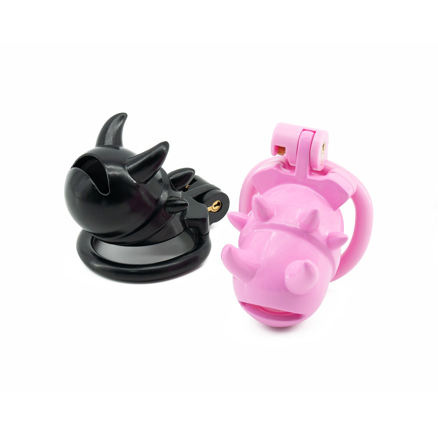 Demon Spiked Lightweight Resin Chastity Cage — Hidden Lock, 4 Rings, Ultimate Dark Control