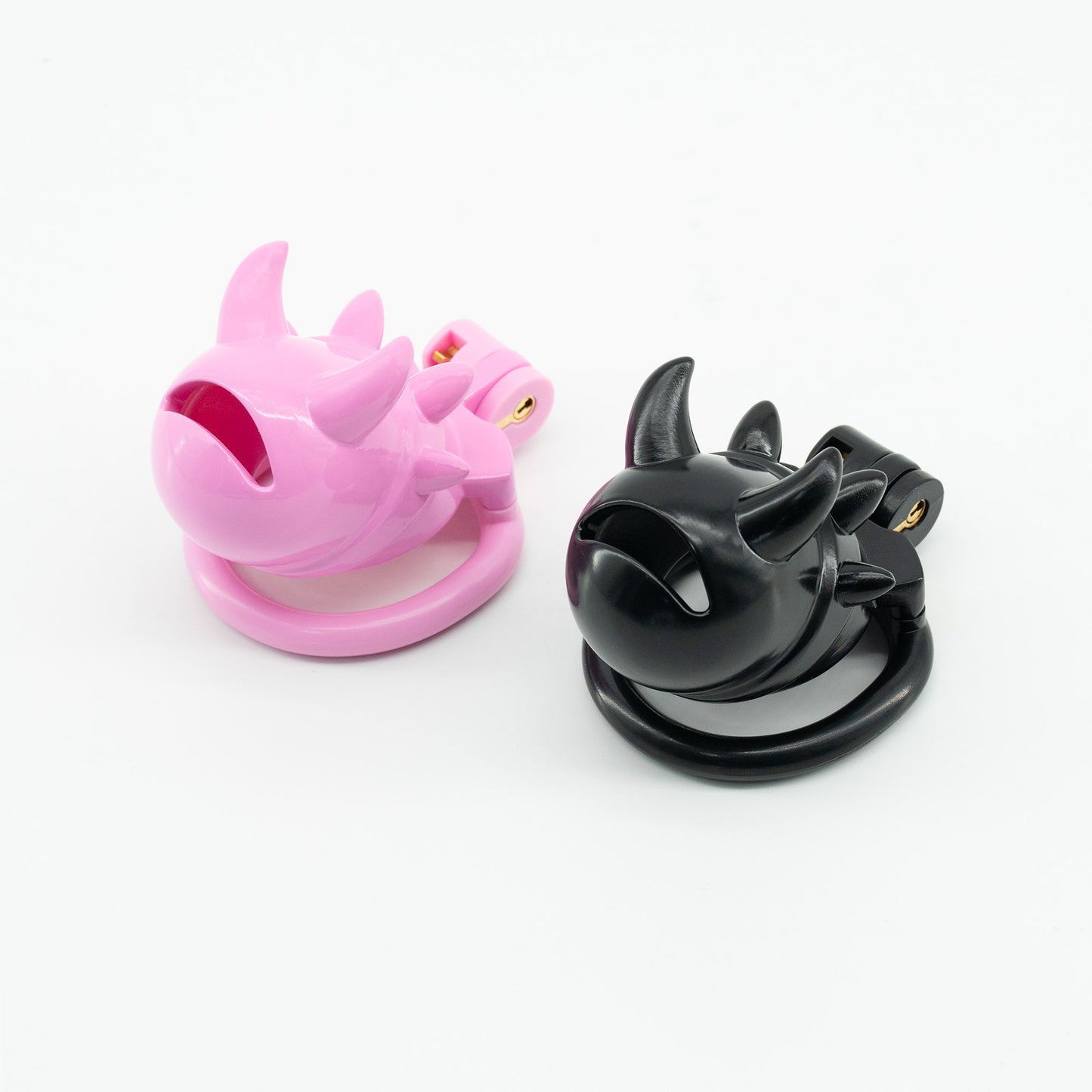 Demon Spiked Lightweight Resin Chastity Cage — Hidden Lock, 4 Rings, Ultimate Dark Control