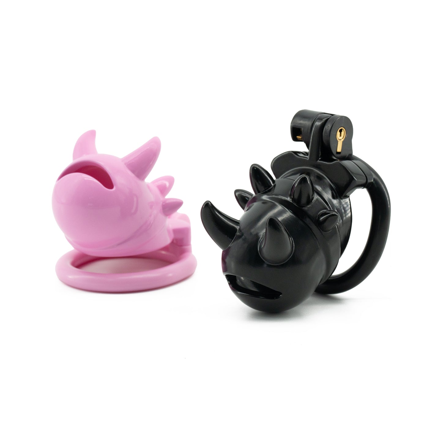 Demon Spiked Lightweight Resin Chastity Cage — Hidden Lock, 4 Rings, Ultimate Dark Control