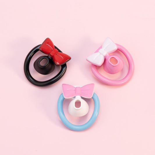Cute Bow Chastity Ring Set – Progressive Multi-Size Base Rings with Bow Caps