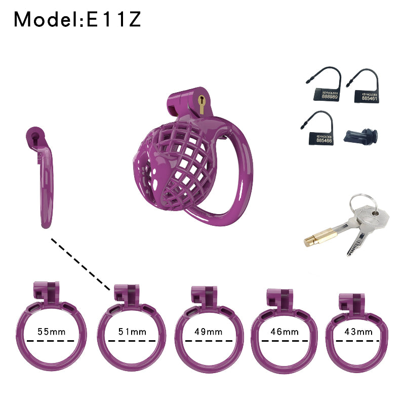 Keuschheitskäfig mit belüfteten Schamlippen aus Netzgewebe – Mehrere Größen für ganztägigen Komfort