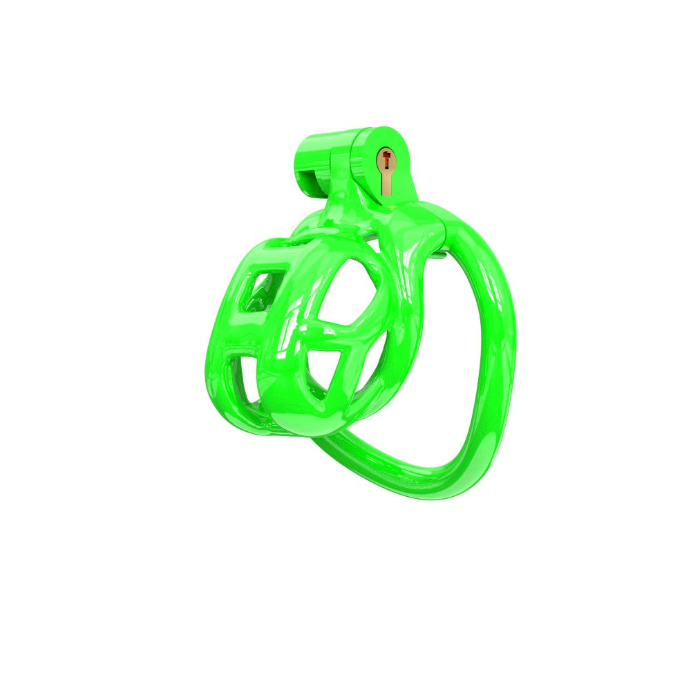 3D Printed Male Chastity Cage with Lock & 5 Rings – Resin Virginity Device for Men