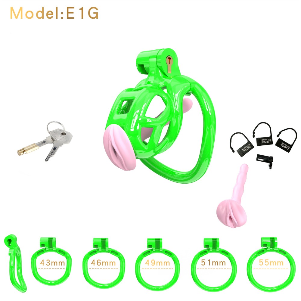 3D Printed Male Chastity Cage with Lock & 5 Rings – Resin Virginity Device for Men