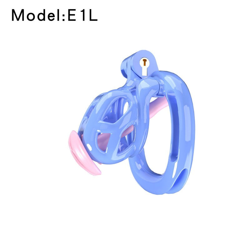 Blue Viper Chastity Cage – 5 Sizes, Wearable Base Ring, Sleek Snake Design