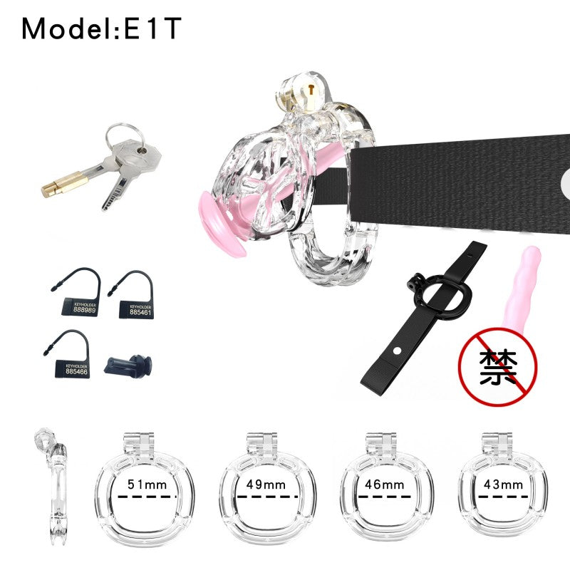 Transparent Viper Chastity Cage – 5 Sizes, Wearable Ring Design, Sleek Fit