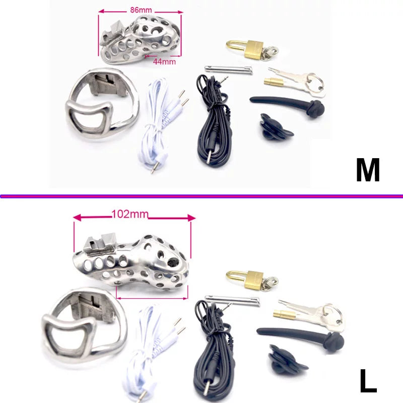 Electric Shock Metal Cock Cage 2.0 – Ultimate Male Chastity Device