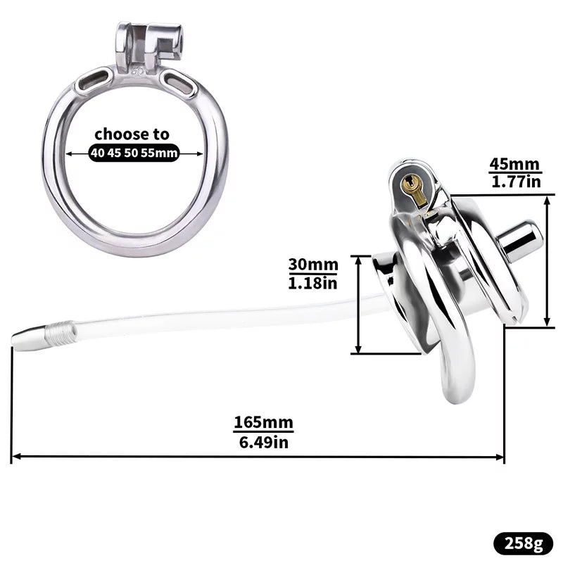 Flat Metal Male Chastity Cage – Inverted 2.0 Design