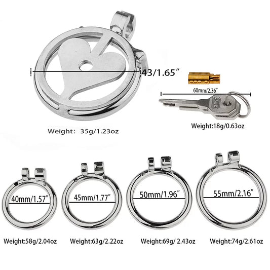 FLAT CHASTITY CAGE METAL LOVE
