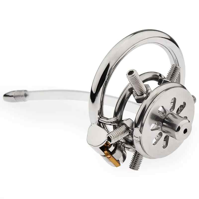 JAULA DE CASTIDAD PLANA DE METAL CON PINCHOS