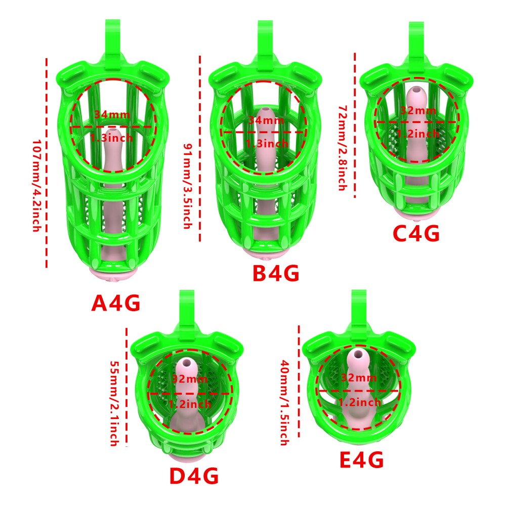 Honeycomb Obedient Chastity Cage – Lightweight Resin, 5 Ring Sizes & Built-in Lock