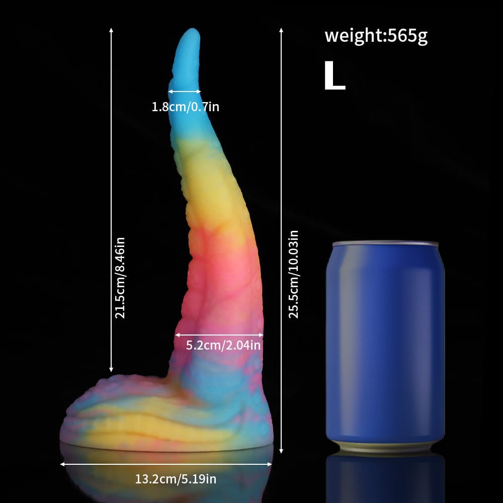 Octopus Tail Fantasy Dildo – Blue, Yellow & Purple