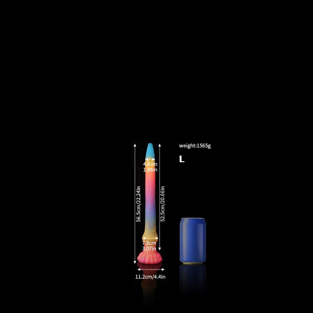 Eel Blue Yellow Purple Luminous Tentacle Dildo