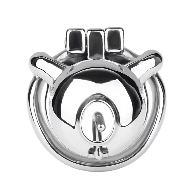Metal Male Chastity Cage with Prince Albert Lock – Small Size