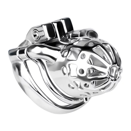 Metal Chastity Cage with Dual-Mode PA Ring – Removable Design for Two Unique Sensations