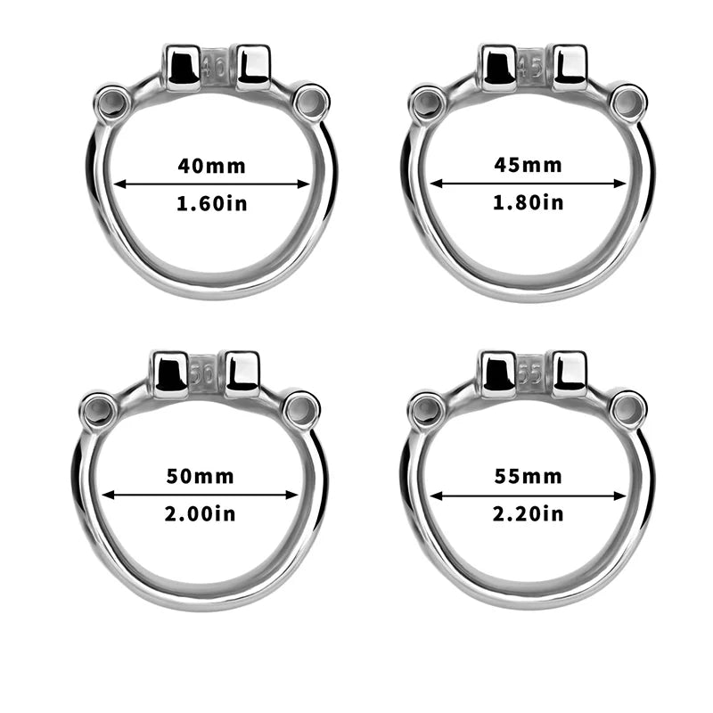 Metal Chastity Cage with Dual-Mode PA Ring – Removable Design for Two Unique Sensations