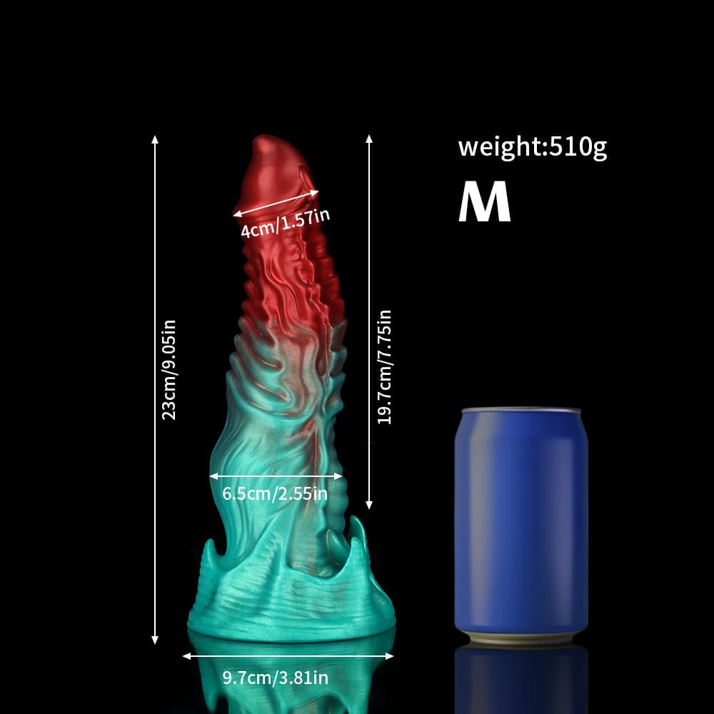 Geisterhafter purpurroter roter grüner Fantasy-Dildo