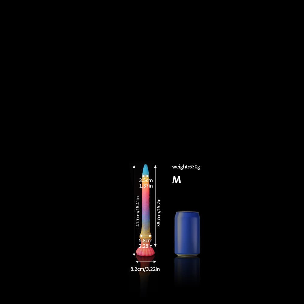 Eel Blue Yellow Purple Luminous Tentacle Dildo