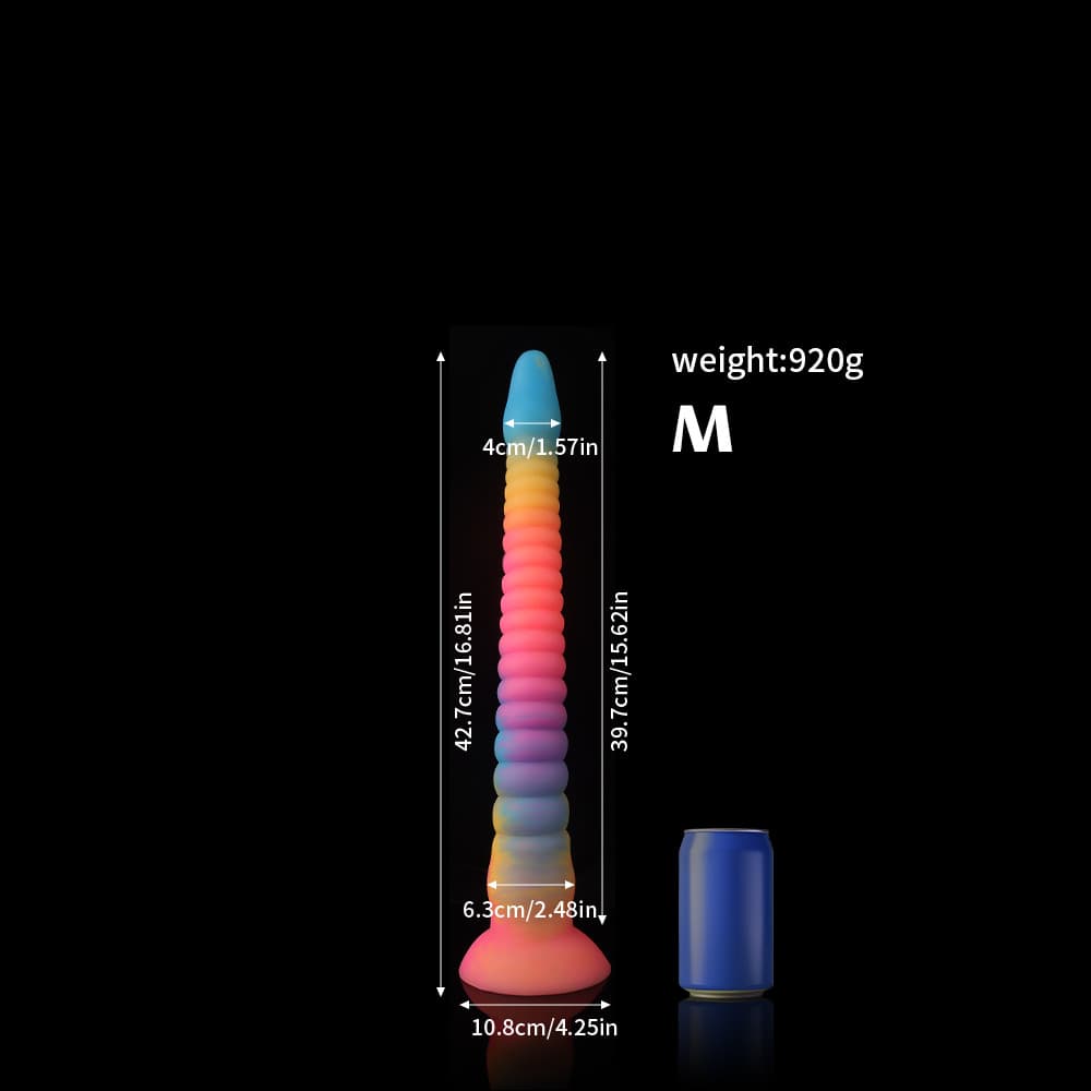 Octopus Tentacle Dildo – Eel-Inspired Fantasy Dildo in Blue Yellow Purple Gradient, Body-Safe Silicone