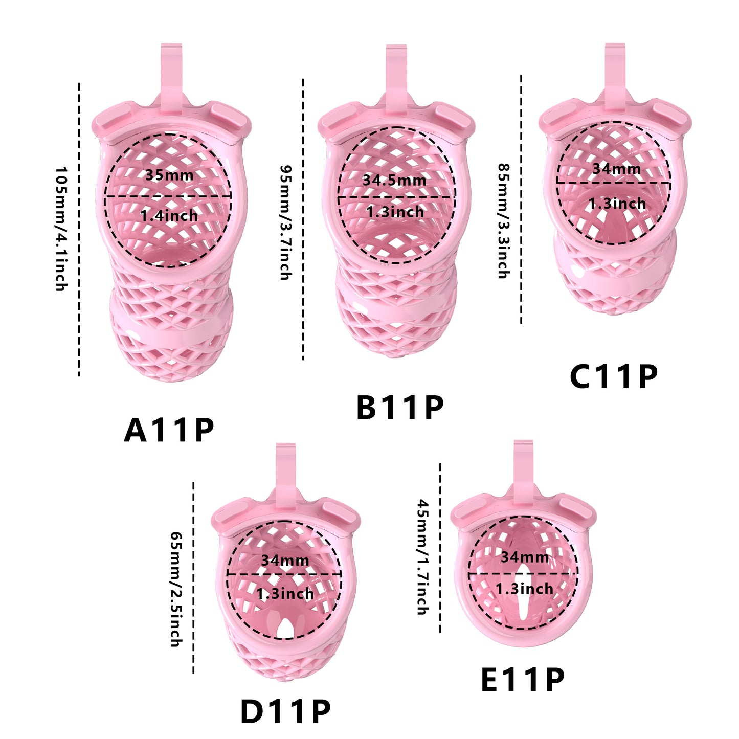 Mesh Ventilated Labia Chastity Cage – Multiple Sizes for All-Day Comfort