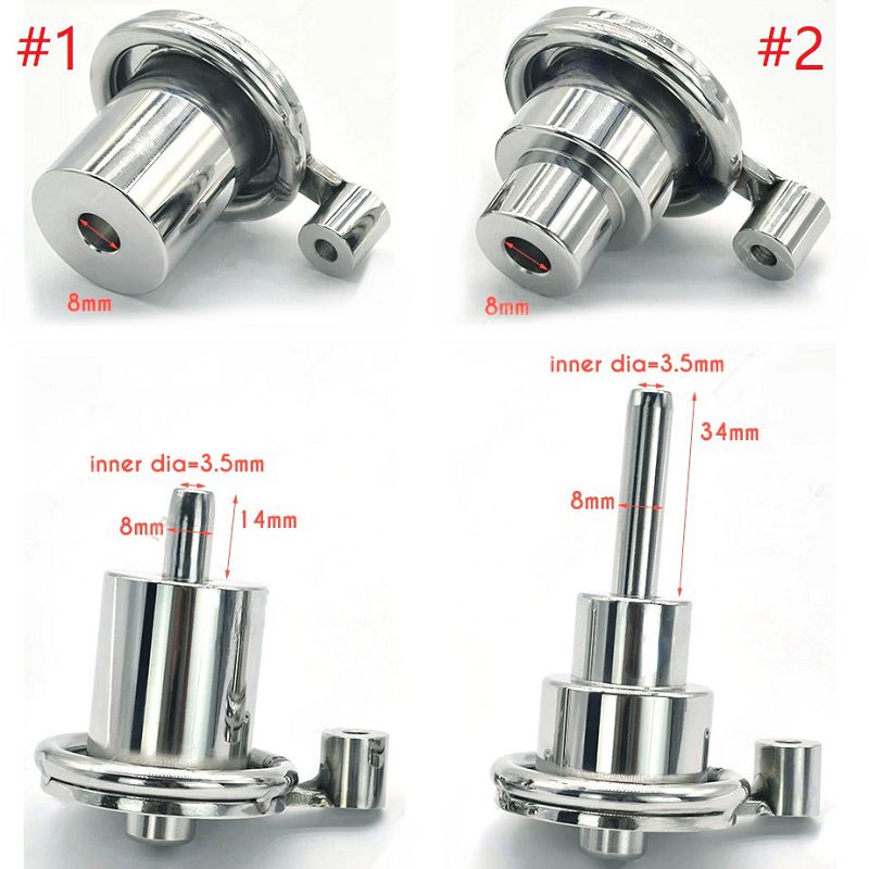 Keyless Inverted Chastity Cage with Urethral Plug