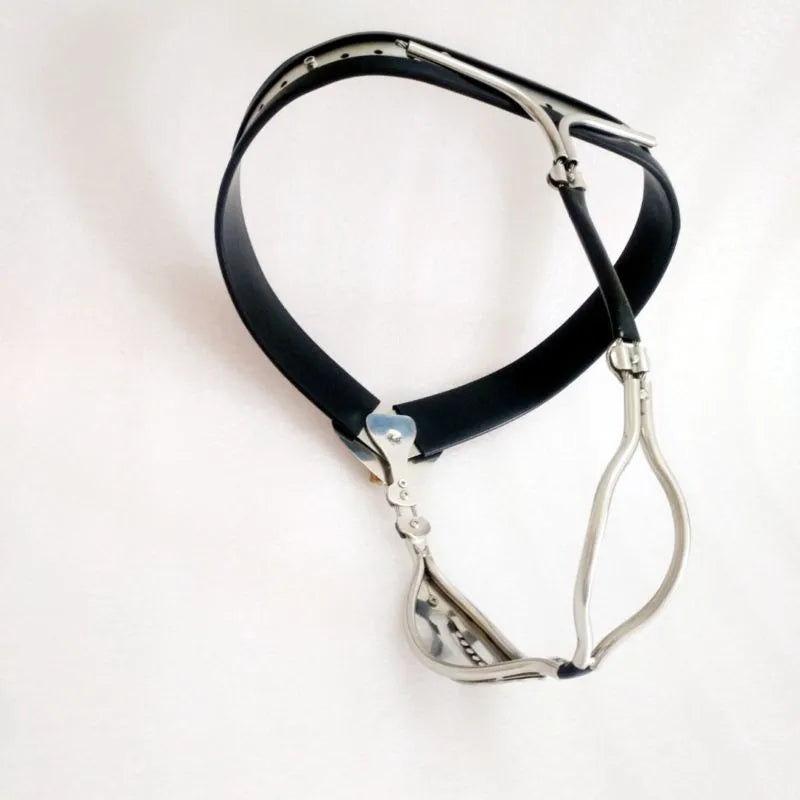 Steel Female Chastity Belt with Vaginal Plug SL25005