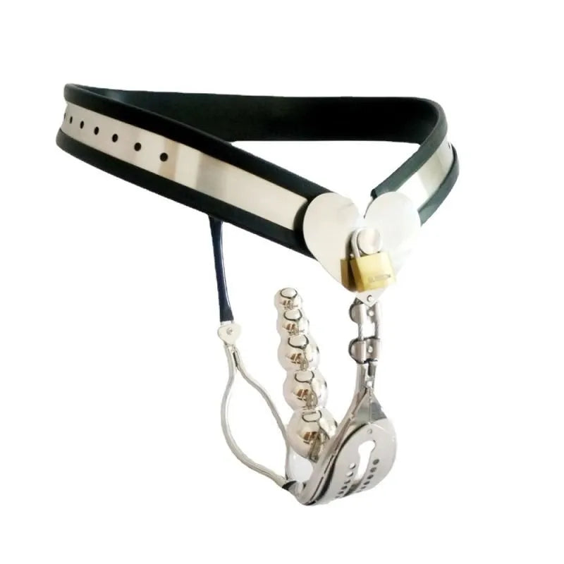 Steel Female Chastity Belt with Vaginal Plug SL25005