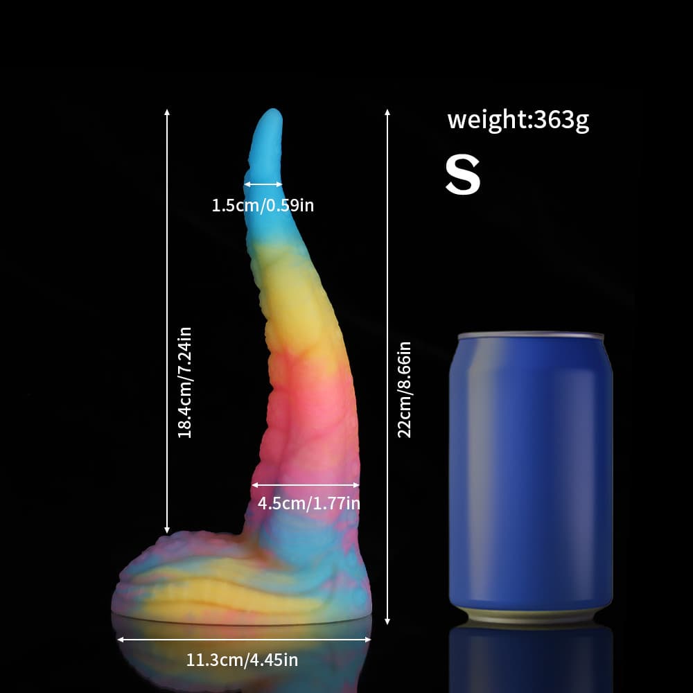 Octopus Tail Fantasy Dildo – Blue, Yellow & Purple