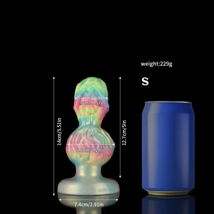 Skeleton Hand Gradient Butt Plug – Pink & Green Bone Grip Edition