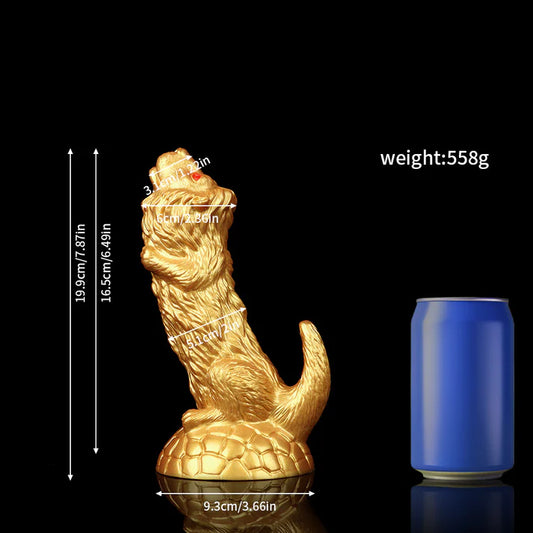 Gold Lion Dildo – Luxury Fantasy Animal-Inspired Silicone Dildo
