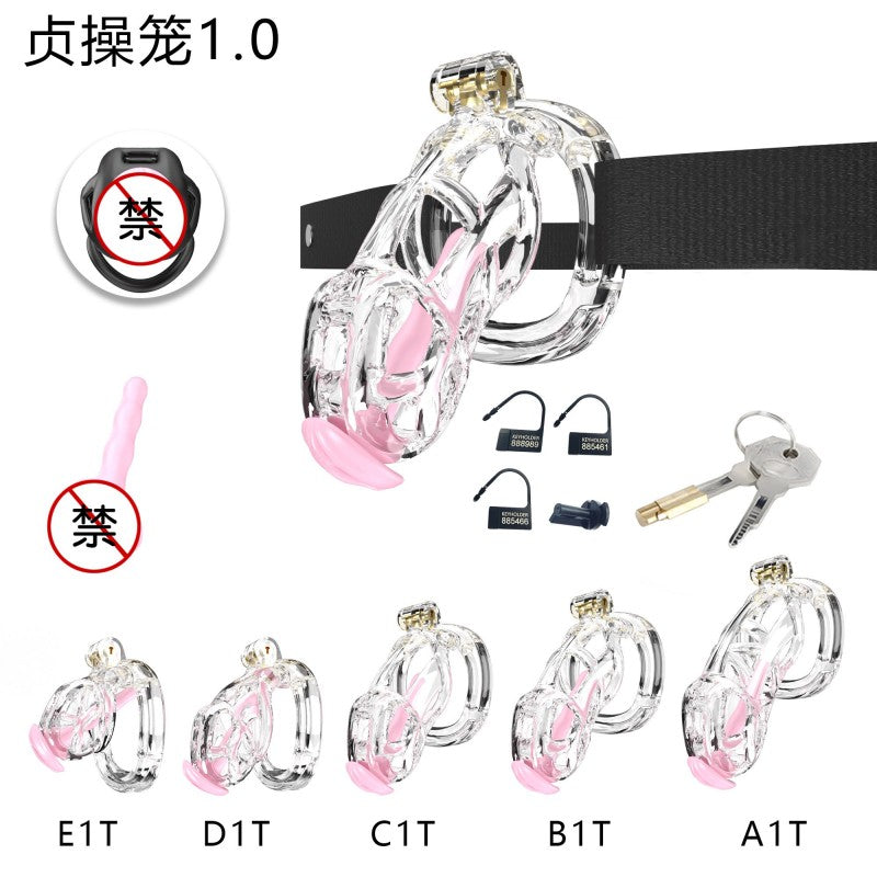 Transparent Viper Chastity Cage – 5 Sizes, Wearable Ring Design, Sleek Fit