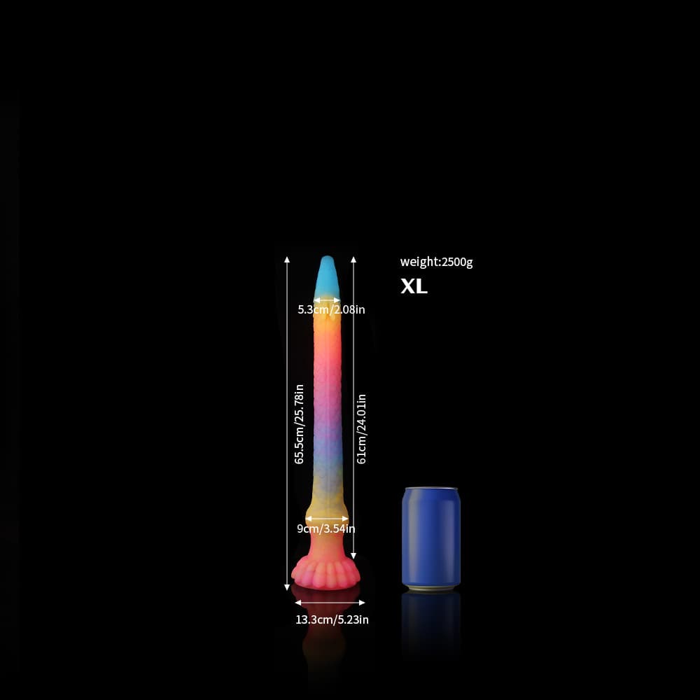 Eel Blue Yellow Purple Luminous Tentacle Dildo