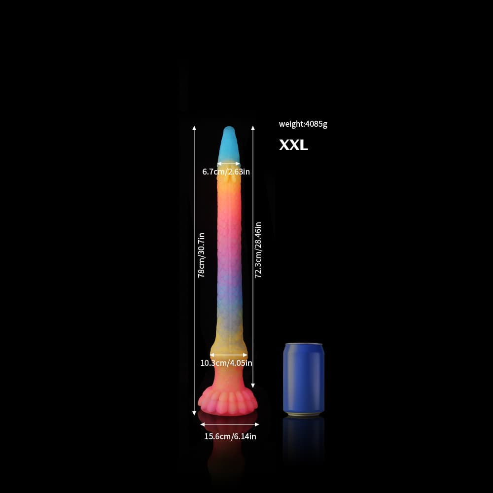 Eel Blue Yellow Purple Luminous Tentacle Dildo