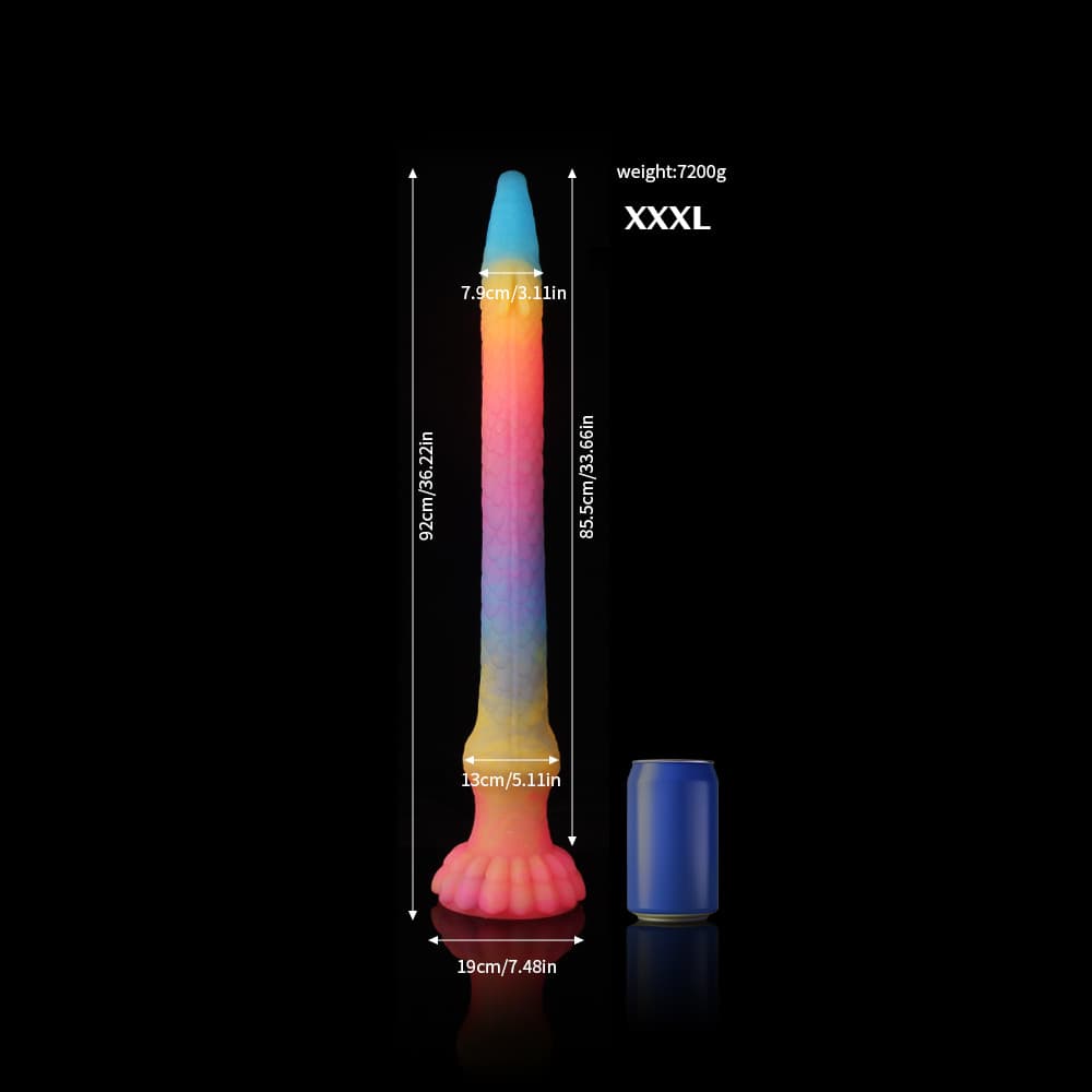 Eel Blue Yellow Purple Luminous Tentacle Dildo