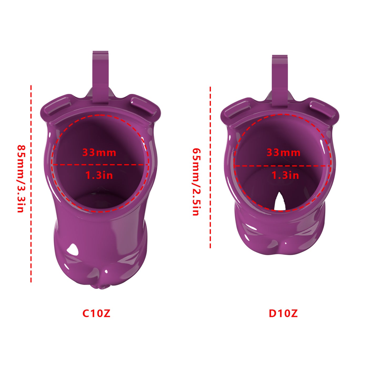 Resin Labia Chastity Lock with Perforated Design for Belt Use