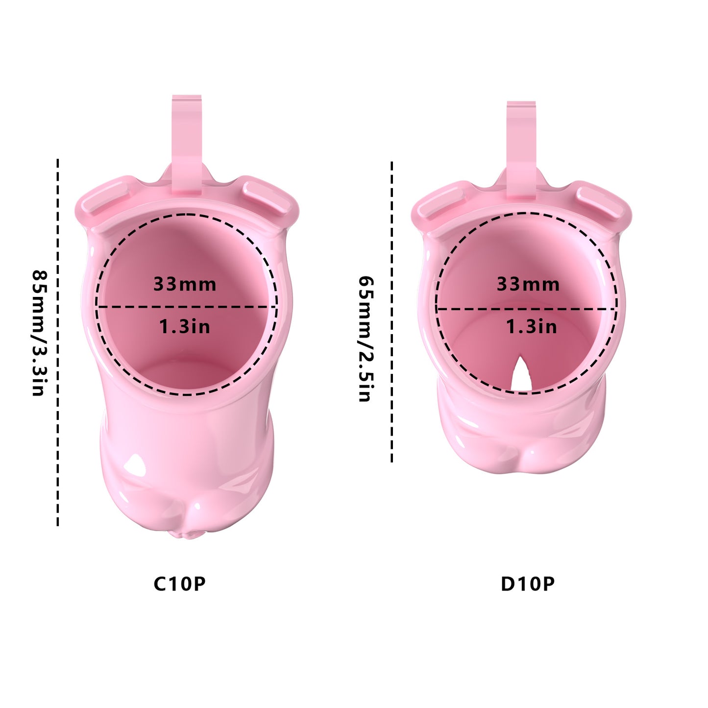 Resin Labia Chastity Lock with Perforated Design for Belt Use