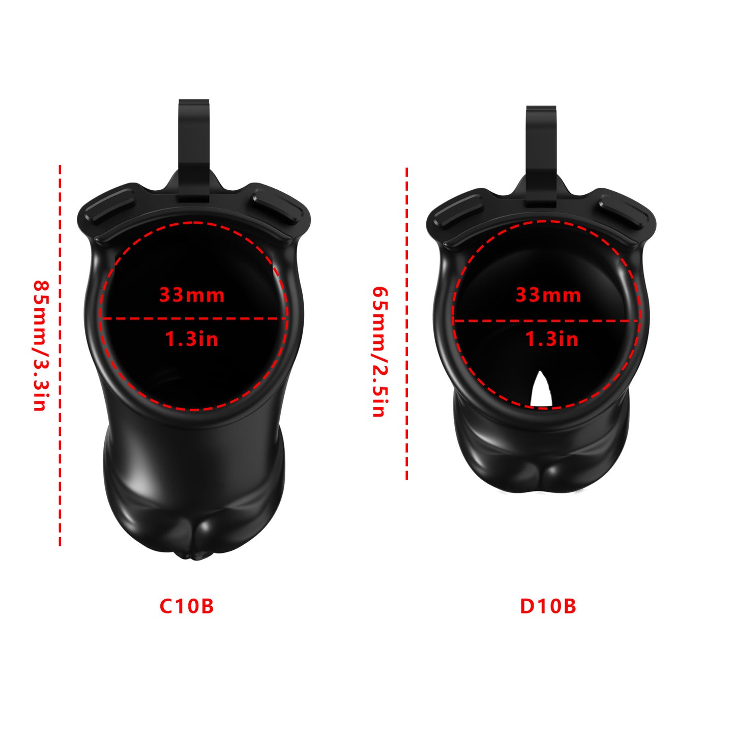 Resin Labia Chastity Lock with Perforated Design for Belt Use