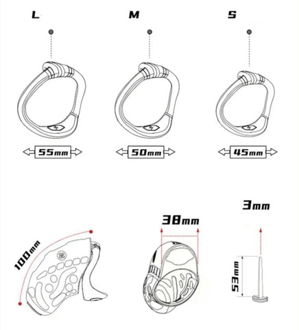 Electric Shock Resin Cock Cage with Remote Control