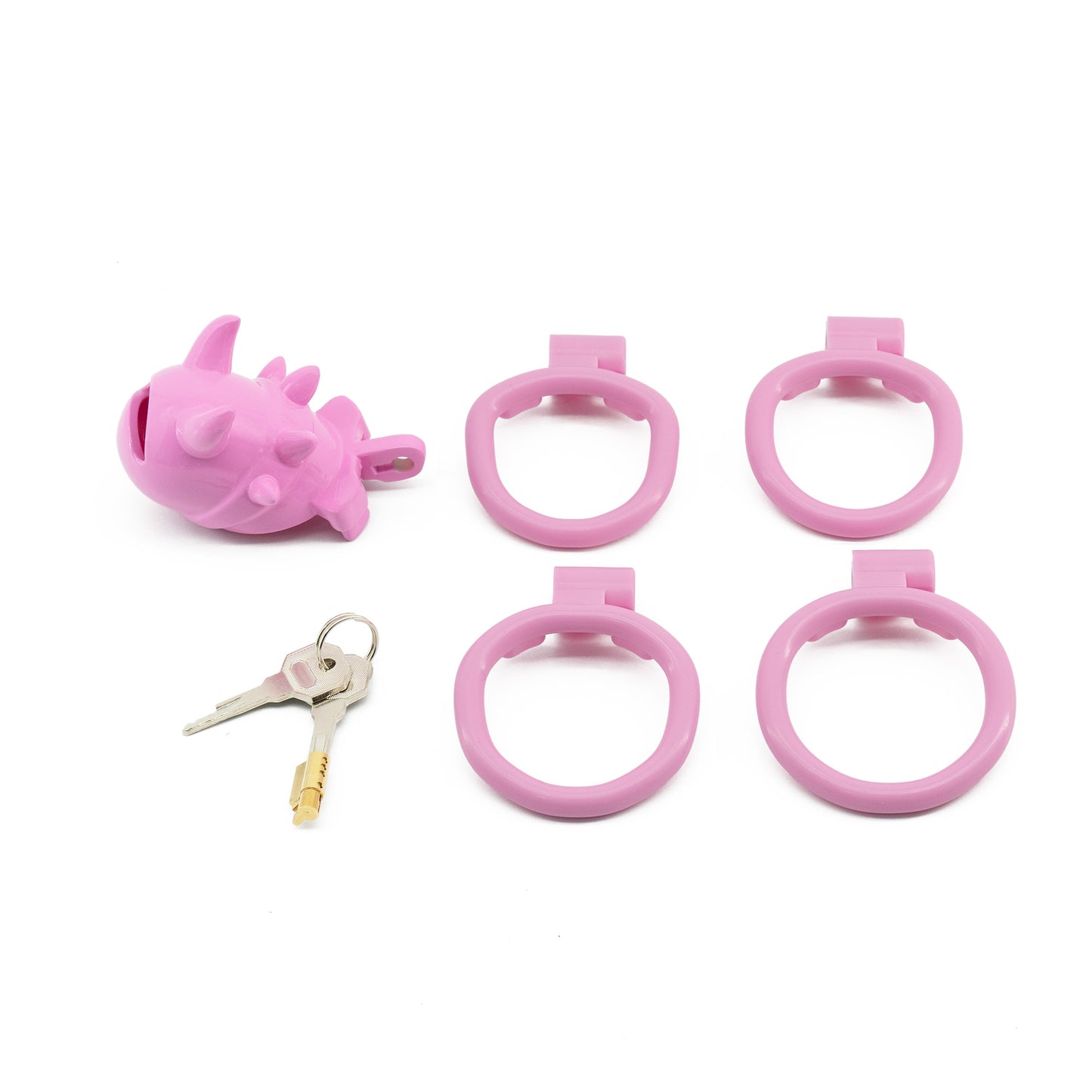 Demon Spiked Lightweight Resin Chastity Cage — Hidden Lock, 4 Rings, Ultimate Dark Control