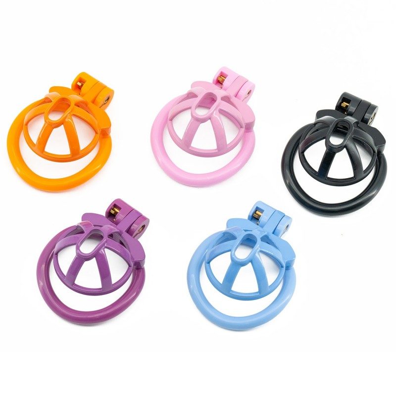 Hollow resin glans chastity lock with lightweight and cute design 01